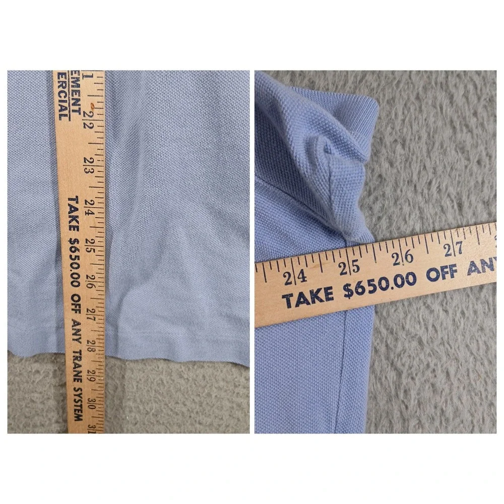 Vintage 90s Polo by Ralph Lauren Pique Cotton Polo Shirt XL Light‎ Blue